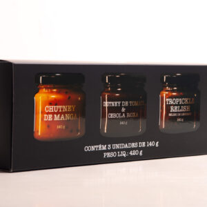 Kit de Presente de 3 Chutneys e Relishes - (140g cada)